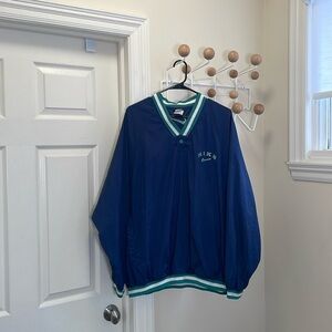 Nike - Vintage 90s V-Neck Pullover - Blue / Green - XL